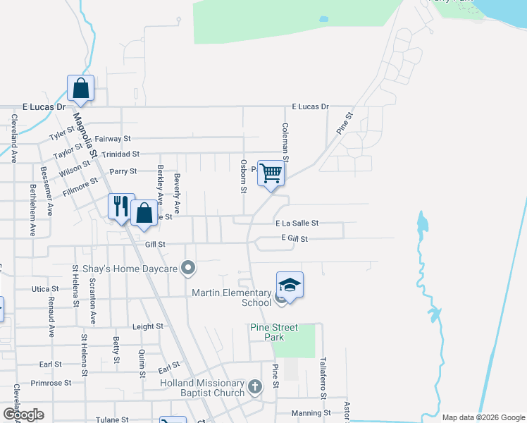 map of restaurants, bars, coffee shops, grocery stores, and more near 4290 Pine Street in Beaumont