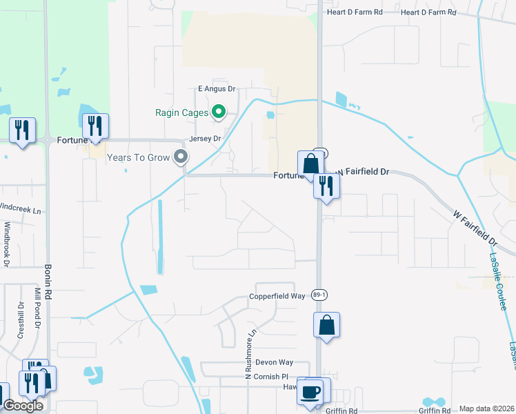 map of restaurants, bars, coffee shops, grocery stores, and more near 416 Claystone Road in Youngsville
