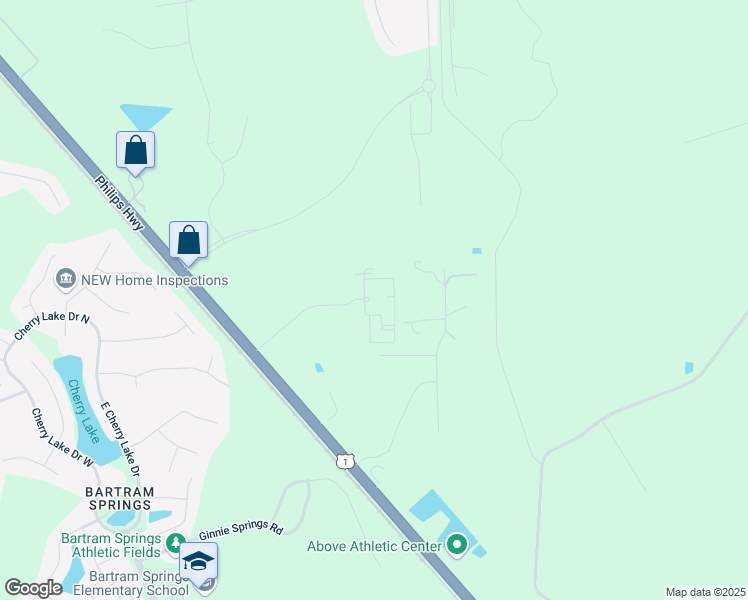 map of restaurants, bars, coffee shops, grocery stores, and more near 14557 Philips Highway in Jacksonville