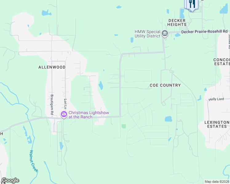 map of restaurants, bars, coffee shops, grocery stores, and more near 25653 Decker Prairie Rosehl Road in Magnolia