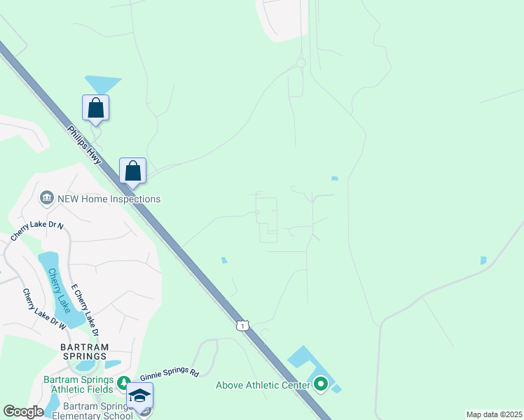 map of restaurants, bars, coffee shops, grocery stores, and more near 14557 Philips Highway in Jacksonville