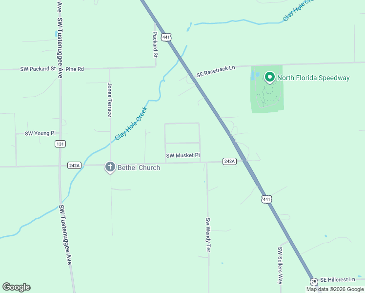 map of restaurants, bars, coffee shops, grocery stores, and more near 157 Southwest Musket Place in Lake City