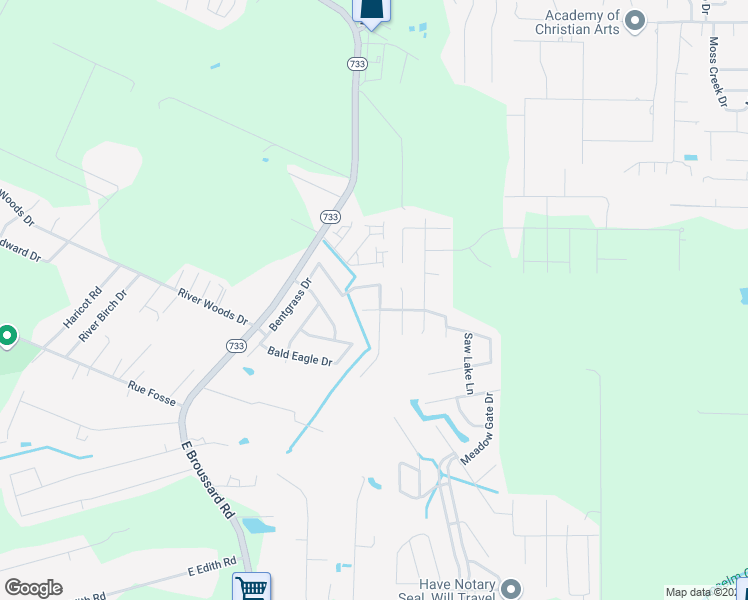 map of restaurants, bars, coffee shops, grocery stores, and more near 302 Blackwater River Drive in Lafayette