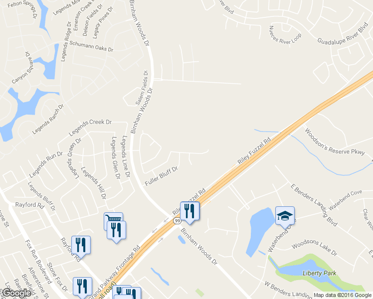 map of restaurants, bars, coffee shops, grocery stores, and more near 3747 Jewel Point Drive in Spring