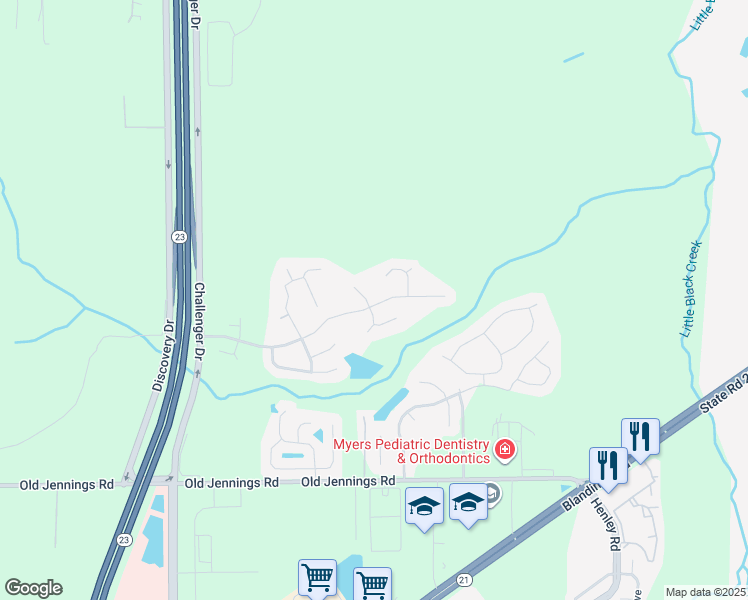 map of restaurants, bars, coffee shops, grocery stores, and more near 1299 Highfield Lane in Middleburg