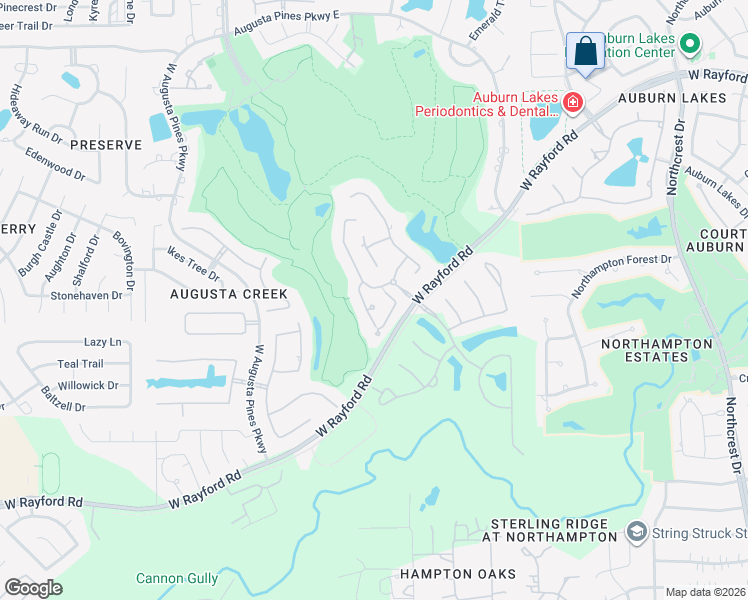 map of restaurants, bars, coffee shops, grocery stores, and more near 34 West Shadow Creek Villas Loop in Spring