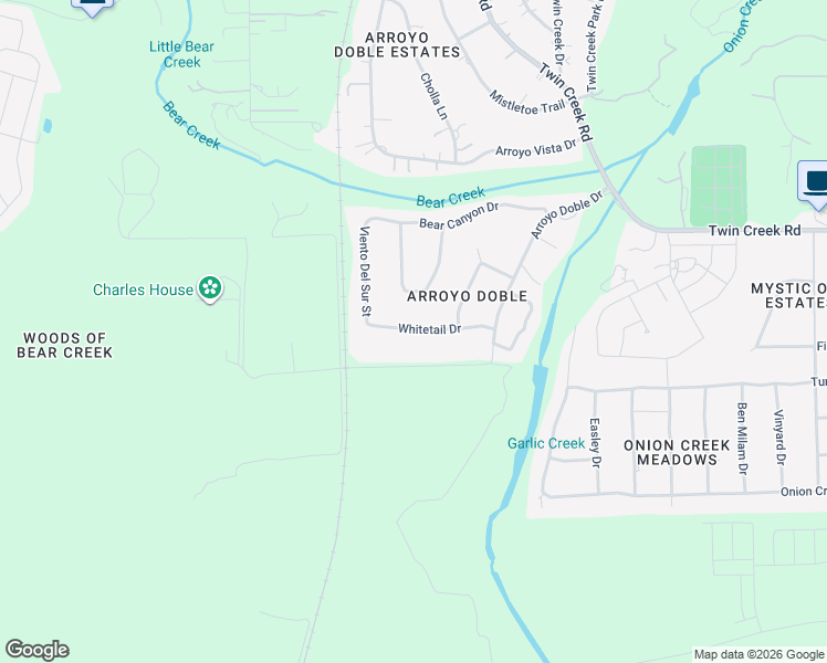 map of restaurants, bars, coffee shops, grocery stores, and more near 415 Whitetail Drive in Manchaca