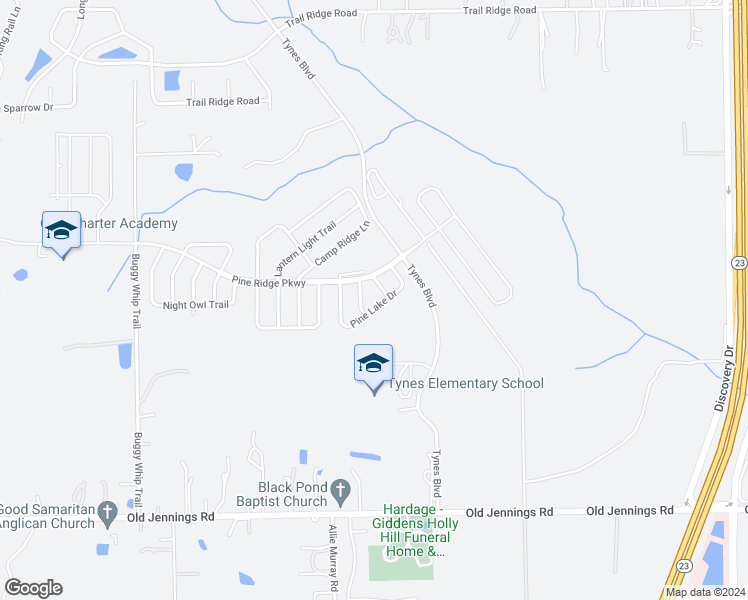 map of restaurants, bars, coffee shops, grocery stores, and more near 4654 Pine Lake Drive in Middleburg