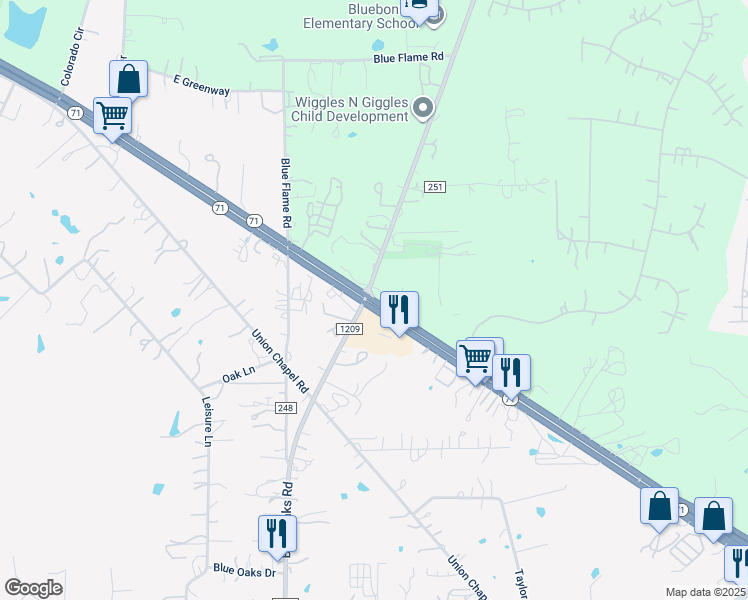 map of restaurants, bars, coffee shops, grocery stores, and more near in 