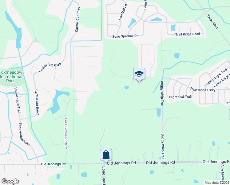 map of restaurants, bars, coffee shops, grocery stores, and more near 1471 Pine Ridge Parkway in Middleburg
