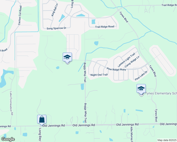 map of restaurants, bars, coffee shops, grocery stores, and more near 1665 Night Owl Trail in Middleburg