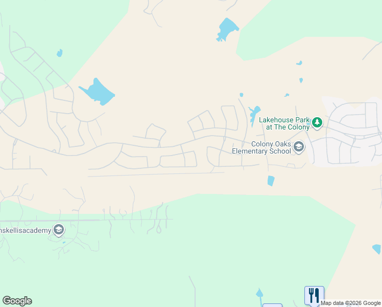 map of restaurants, bars, coffee shops, grocery stores, and more near in Wyldwood