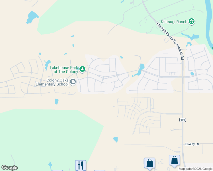map of restaurants, bars, coffee shops, grocery stores, and more near Unnamed Road in Bastrop