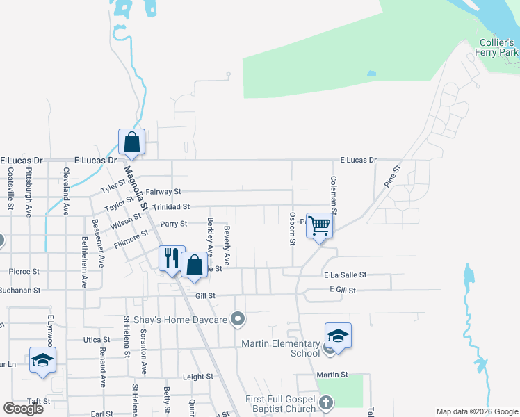 map of restaurants, bars, coffee shops, grocery stores, and more near 4485 Swing Drive in Beaumont