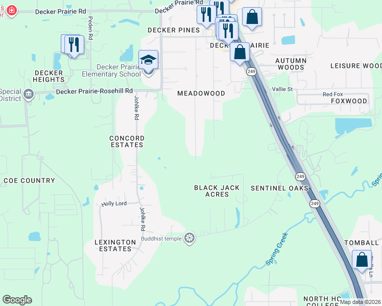 map of restaurants, bars, coffee shops, grocery stores, and more near 31911 South Wiggins Street in Magnolia