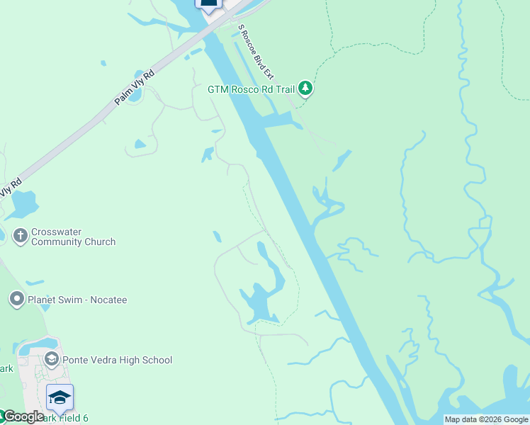 map of restaurants, bars, coffee shops, grocery stores, and more near Marsh Harbor Greenway Extension in Ponte Vedra Beach