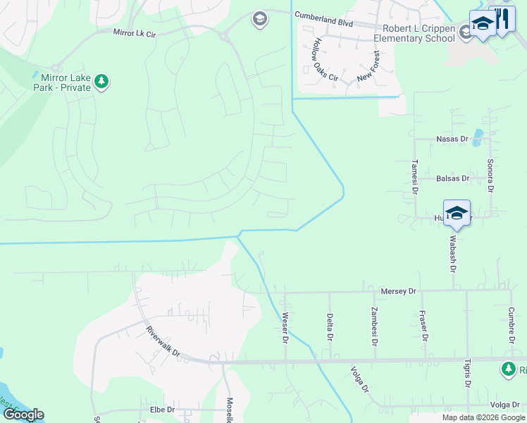 map of restaurants, bars, coffee shops, grocery stores, and more near 19393 Mersey Drive in Porter