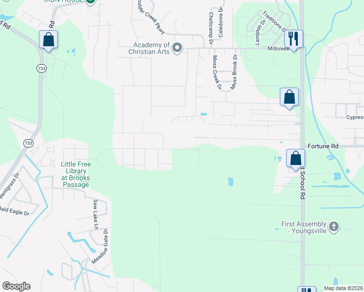 map of restaurants, bars, coffee shops, grocery stores, and more near 268 Soulanges Road in Lafayette