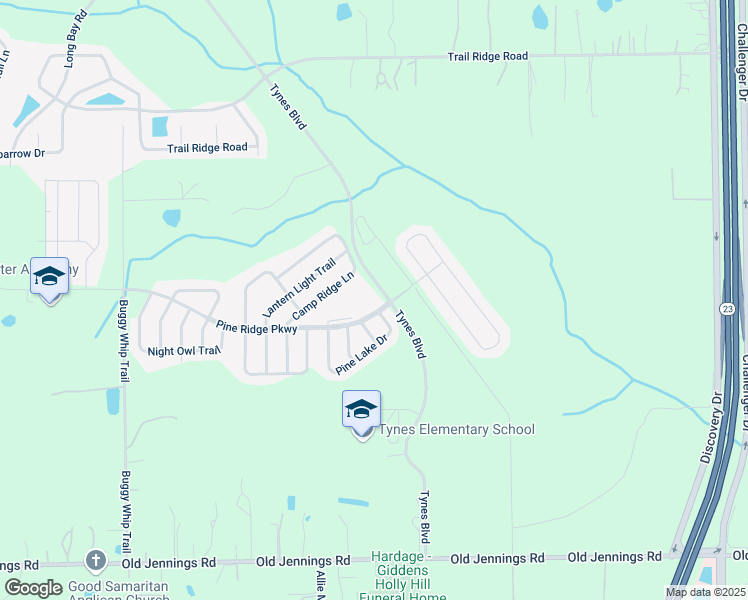 map of restaurants, bars, coffee shops, grocery stores, and more near 4200 Pine Ridge Parkway in Middleburg