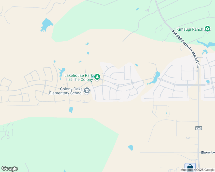 map of restaurants, bars, coffee shops, grocery stores, and more near Periwinkle Lane in Bastrop County