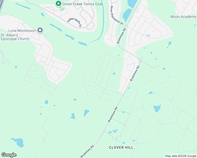 map of restaurants, bars, coffee shops, grocery stores, and more near 11758-12122 Bradshaw Road in Austin
