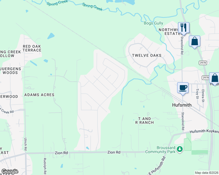 map of restaurants, bars, coffee shops, grocery stores, and more near 12506 Beddington Court in The Woodlands