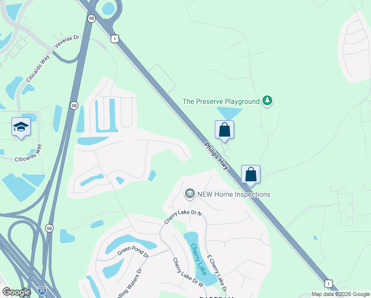 map of restaurants, bars, coffee shops, grocery stores, and more near 6191 White Tip Road in Jacksonville