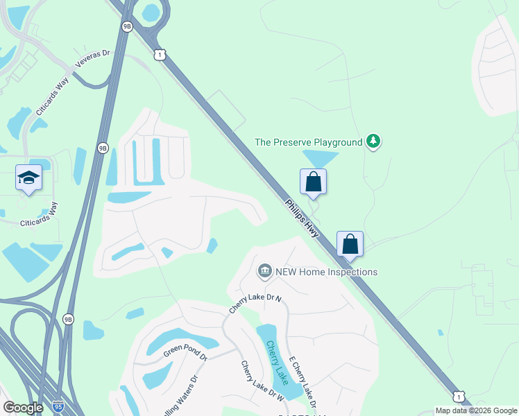 map of restaurants, bars, coffee shops, grocery stores, and more near 6191 White Tip Road in Jacksonville
