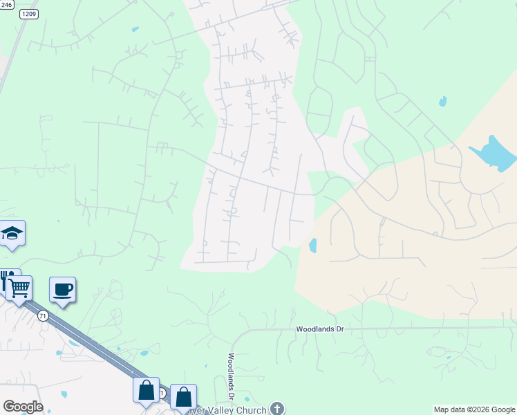 map of restaurants, bars, coffee shops, grocery stores, and more near 116 Long Bow Cove in Bastrop