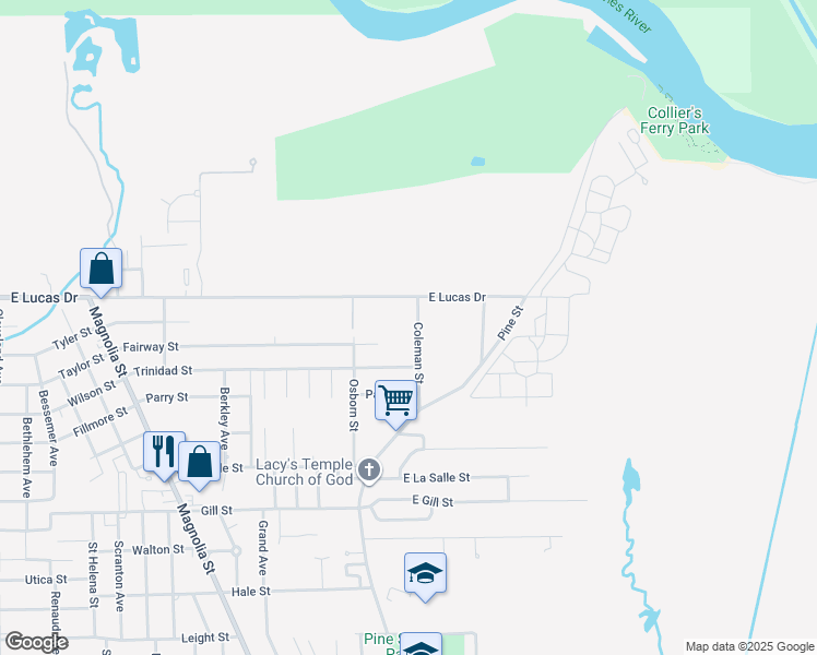 map of restaurants, bars, coffee shops, grocery stores, and more near 4775 Coleman Street in Beaumont