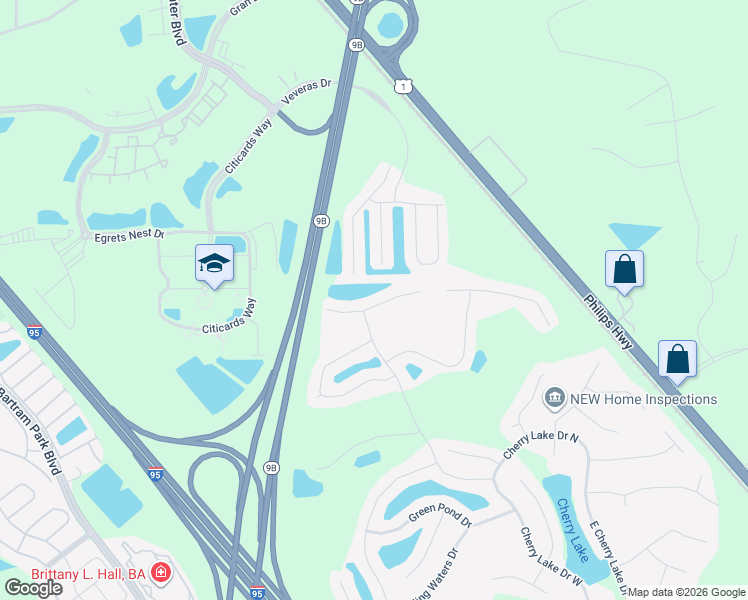 map of restaurants, bars, coffee shops, grocery stores, and more near 5931 Wind Cave Lane in Jacksonville