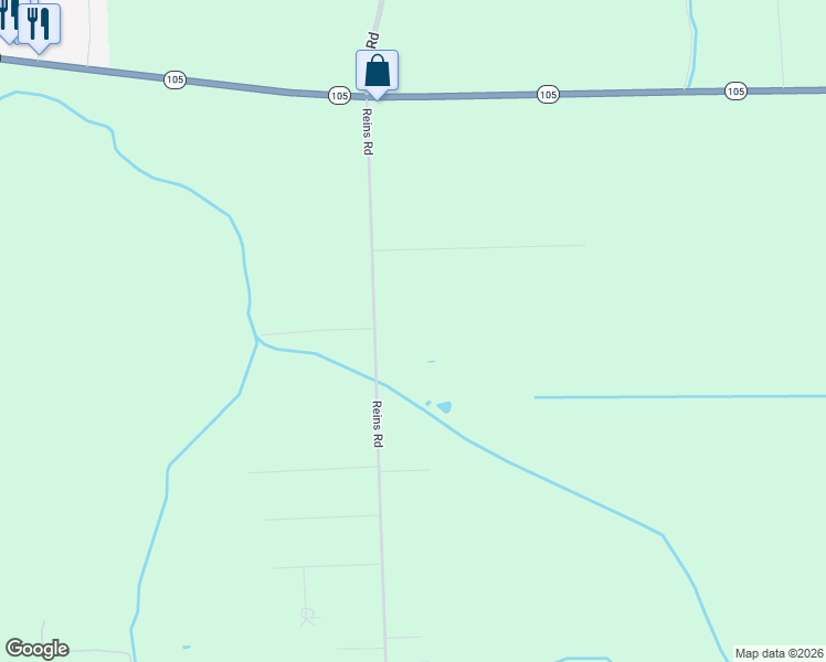 map of restaurants, bars, coffee shops, grocery stores, and more near 2670 Reins Road in Beaumont