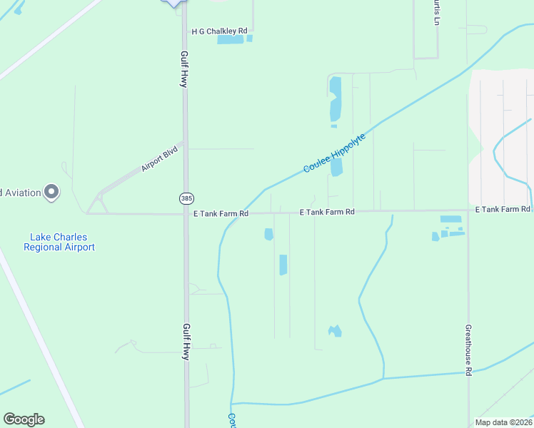 map of restaurants, bars, coffee shops, grocery stores, and more near 697-757 East Tank Farm Road in Lake Charles