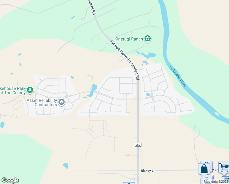 map of restaurants, bars, coffee shops, grocery stores, and more near 149 Andross Lane in Bastrop