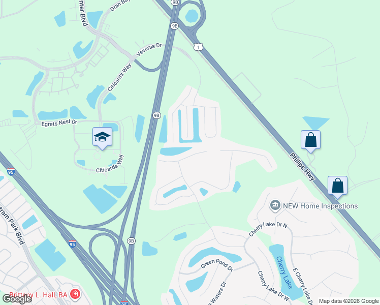 map of restaurants, bars, coffee shops, grocery stores, and more near 5931 Wind Cave Lane in Jacksonville