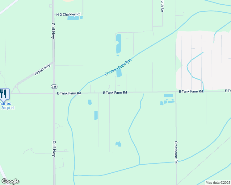 map of restaurants, bars, coffee shops, grocery stores, and more near 1007 East Tank Farm Road in Lake Charles