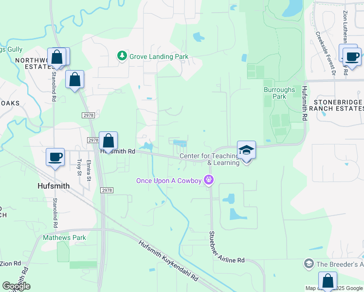 map of restaurants, bars, coffee shops, grocery stores, and more near 24662 Brill Lane in Tomball
