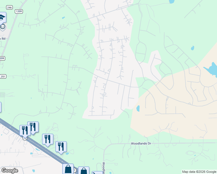 map of restaurants, bars, coffee shops, grocery stores, and more near 199 Pioneer Passage in Bastrop