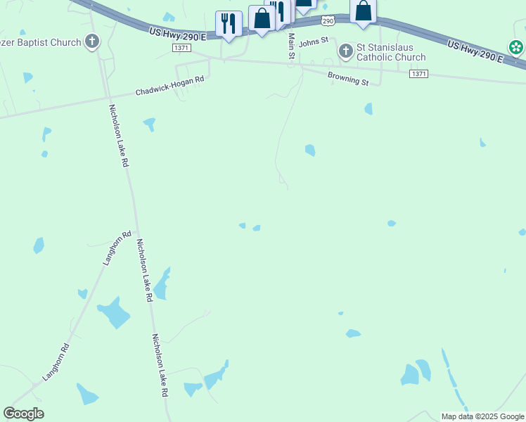 map of restaurants, bars, coffee shops, grocery stores, and more near in Chappell Hill