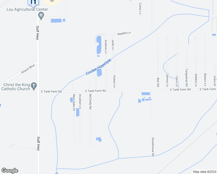 map of restaurants, bars, coffee shops, grocery stores, and more near 7608 Hoben Lane in Lake Charles