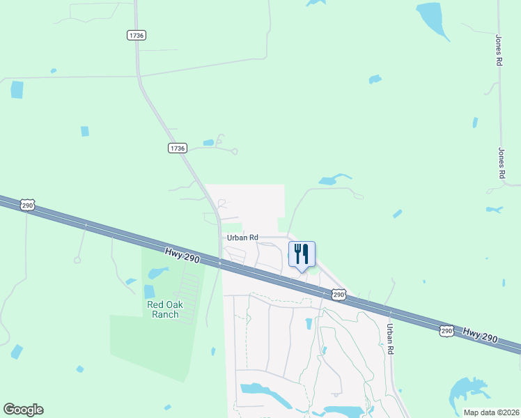 map of restaurants, bars, coffee shops, grocery stores, and more near 44180 Urban Road in Hempstead