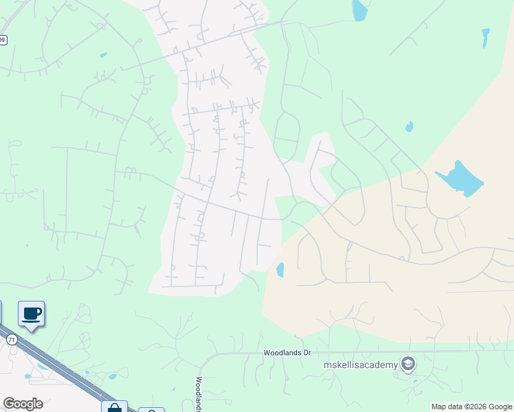 map of restaurants, bars, coffee shops, grocery stores, and more near 124 Abamillo Drive in Bastrop