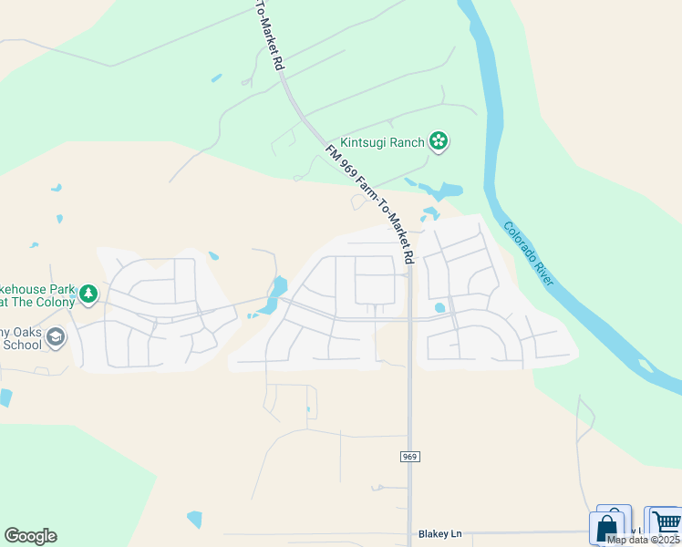 map of restaurants, bars, coffee shops, grocery stores, and more near 177 Andross Lane in Bastrop
