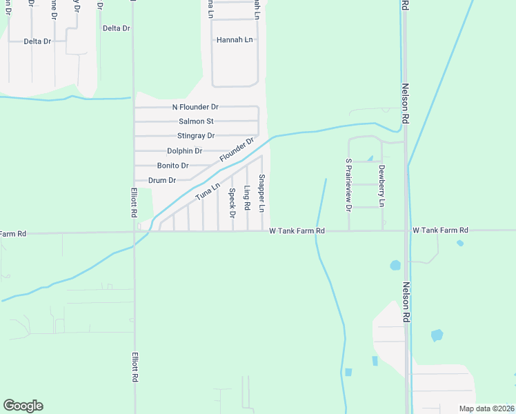 map of restaurants, bars, coffee shops, grocery stores, and more near 7628 Snapper Ln in Lake Charles