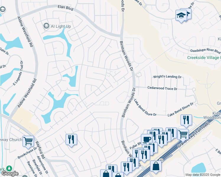 map of restaurants, bars, coffee shops, grocery stores, and more near 29702 Sullivan Oaks Drive in Spring