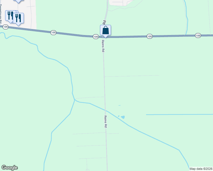 map of restaurants, bars, coffee shops, grocery stores, and more near 2764 Reins Road in Beaumont