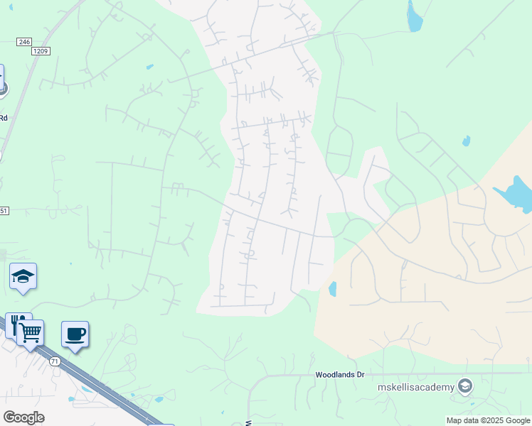 map of restaurants, bars, coffee shops, grocery stores, and more near 167 Pioneer Passage in Bastrop