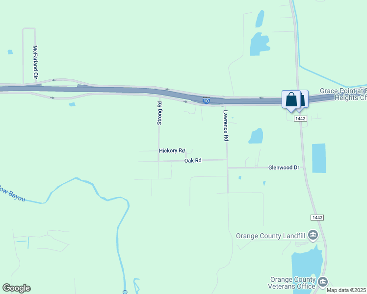 map of restaurants, bars, coffee shops, grocery stores, and more near 8678 Oak Road in Orange
