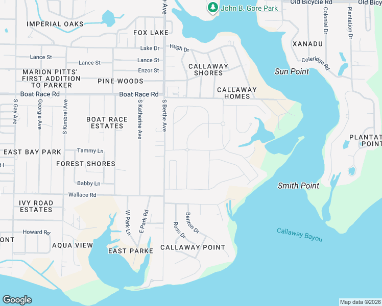 map of restaurants, bars, coffee shops, grocery stores, and more near 1140 South Berthe Avenue in Panama City