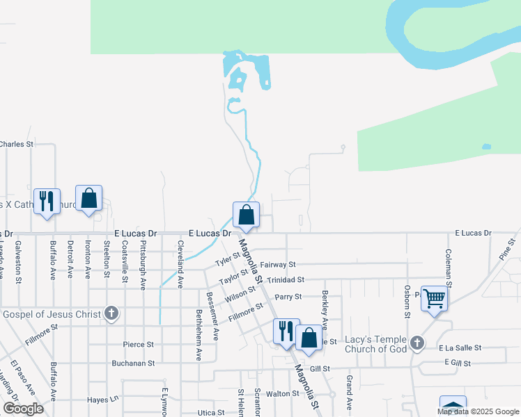 map of restaurants, bars, coffee shops, grocery stores, and more near 5020 Sutherland Avenue in Beaumont